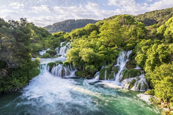 Krka Waterfall, Skradinski Buk, Krka National Park, Dalmatia, Croatia, Europe