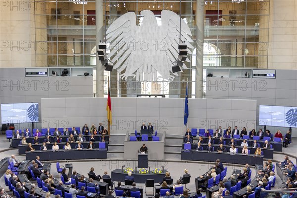 Volodymyr Zelensky (President of Ukraine) delivers a speech at a special session of the German Bundestag, Berlin, 11 June 2024