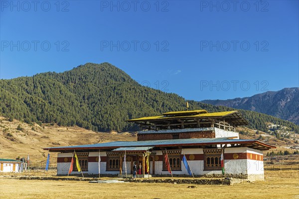 Khewang Lhakhang temple also called Chulukhe in the colloquial language because it is circled by the river all around and it is believed that there is a lake underneath the temple