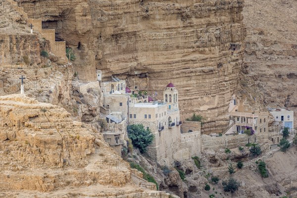 Wadi Qelt (Qelt Valley) in Judean desert around Monastery of St. George of Choziba