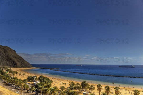 The beach of Las Teresitas, a famous beach near Santa Cruz de Tenerife