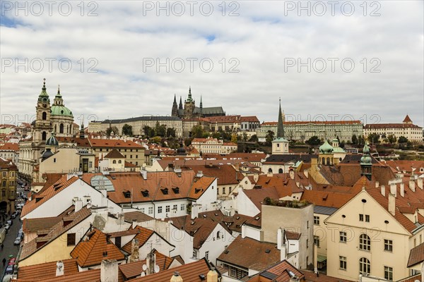 Prague castle above the old town