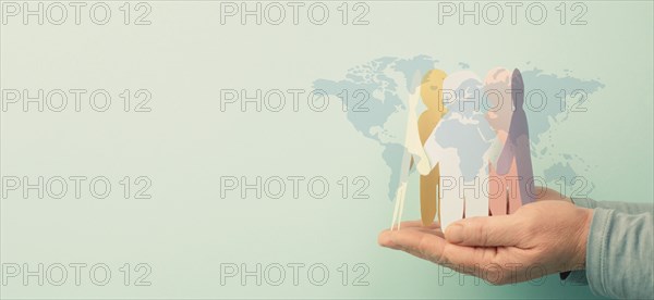 World population day, international equality, friendship and peace concept, awareness of global problems