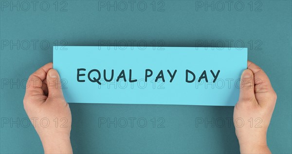 Equal pay day, raising awareness of gender pay gap, income of men and women for work, disadvantage in society