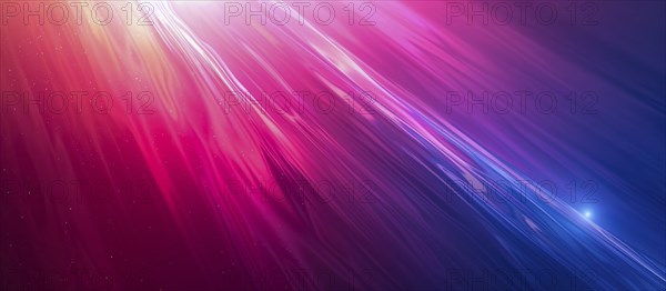 Abstract image with glowing lines in pink, purple, and blue creating an ethereal effect, AI generated