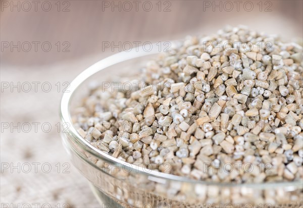 Portion of Rye (close-up shot) on wooden background