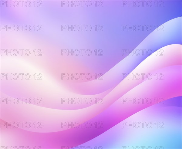 Abstract pastel waves in gradient pink, purple, and blue, smoothly blending to create a soft impression, AI generated
