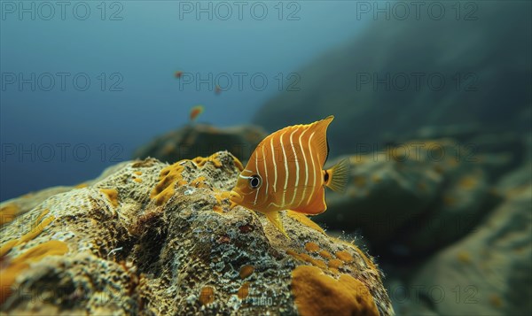 Angelfish in the water closeup AI generated