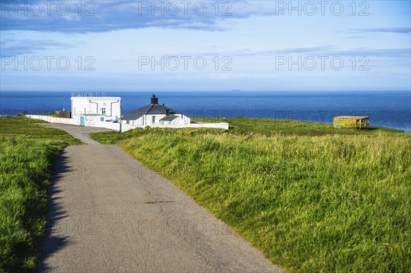 Cliffs over Flamborough Seawatch Observatory, Flamborough, Yorkshire, England, United Kingdom, Europe