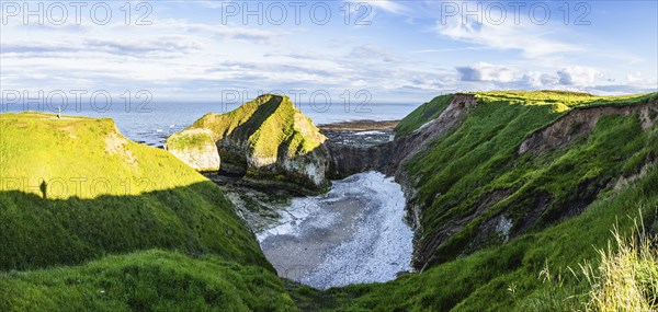 Cliffs over Flamborough Seawatch Observatory, Flamborough, Yorkshire, England, United Kingdom, Europe