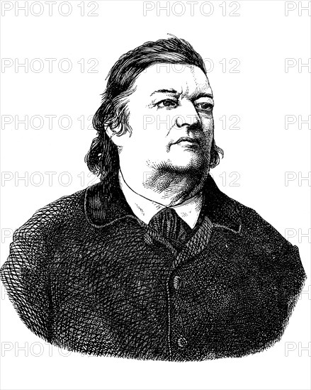 Justinus Andreas Christian Kerner, from 1850 von Kerner, 18 September 1786, 21 February 1862, a German physician, medical writer and poet, Historical, digital reproduction of an original from the 19th century