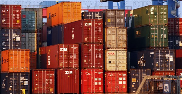 Hamburg, 19.10.2009, Container in the Port of Hamburg, Hamburg, Germany, Europe