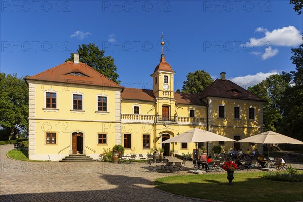 Proschwitz Castle is a castle in the neo-baroque style in the Meissen district of Proschwitz in the district of Meissen. Attached to it is Saxony's oldest still existing private winery in Proschwitz. Since 2021, the vinotheque has been located in the old servants' house at Proschwitz Castle, Meissen, Meissen, Saxony, Germany, Europe