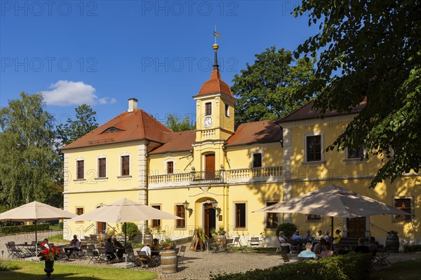 Proschwitz Castle is a castle in the neo-baroque style in the Meissen district of Proschwitz in the district of Meissen. Attached to it is Saxony's oldest still existing private winery in Proschwitz. Since 2021, the vinotheque has been located in the old servants' house at Proschwitz Castle, Meissen, Meissen, Saxony, Germany, Europe