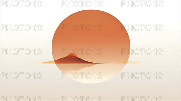 Minimalist illustration depicting visual language for harmony, AI generated