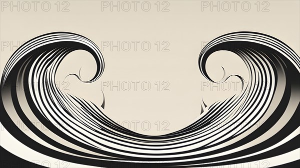 Minimalist illustration depicting visual language for harmony, AI generated