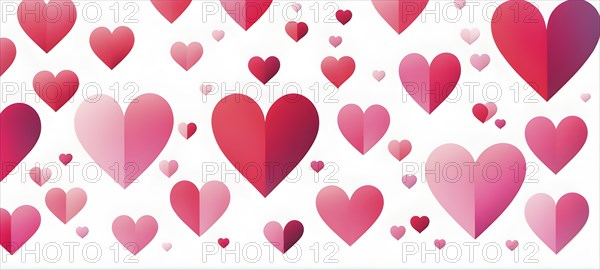 Abstract minimalist love themed wallpaper illustration, AI generated