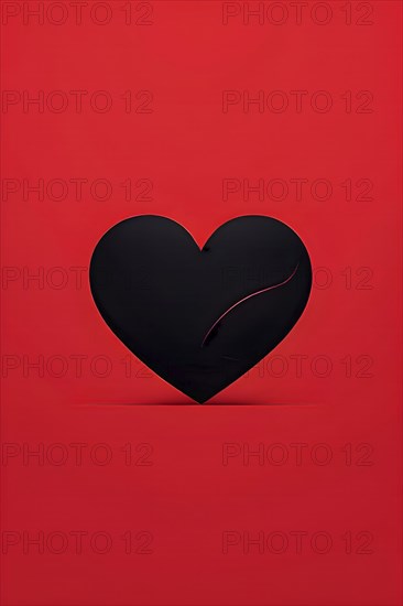 Abstract minimalist love themed wallpaper illustration, AI generated