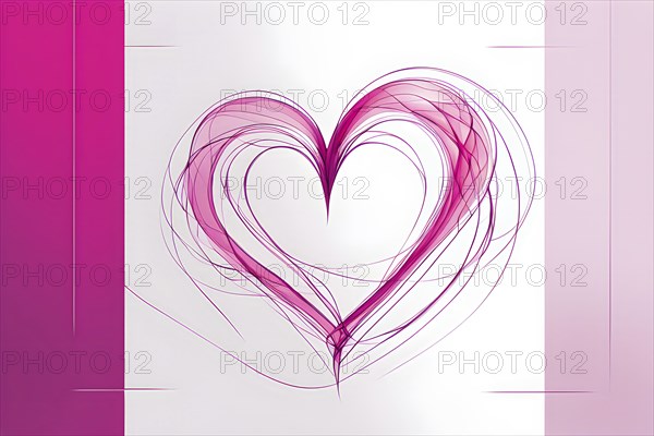 Abstract minimalist love themed wallpaper illustration, AI generated