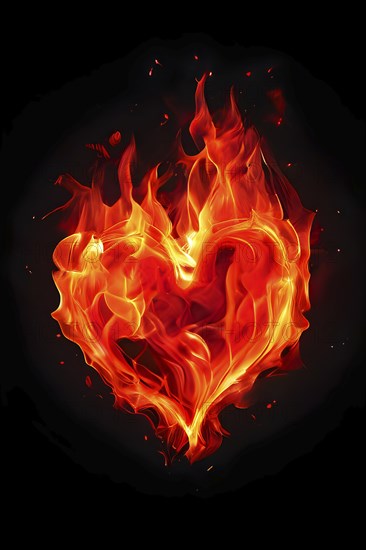 Abstract minimalist love themed wallpaper illustration, AI generated