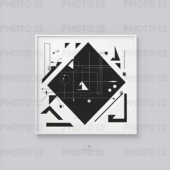 Minimalist wallpaper illustration depicting visual language for innovation, AI generated