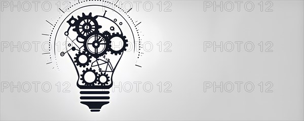 Minimalist wallpaper illustration depicting visual language for innovation, AI generated
