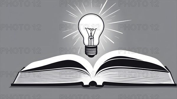 Minimalist wallpaper illustration depicting visual language for innovation, AI generated