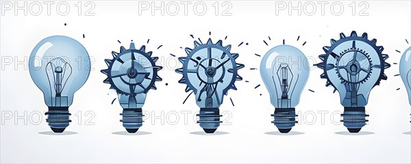 Minimalist wallpaper illustration depicting visual language for innovation, AI generated