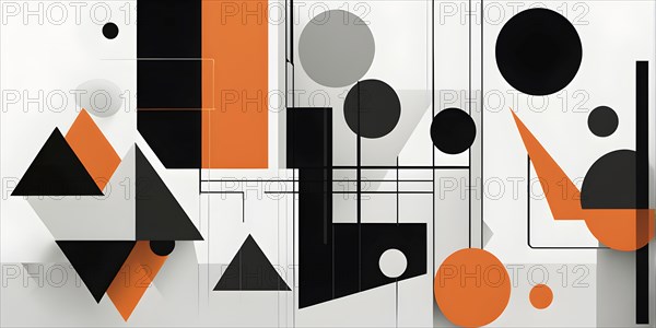 Minimalist wallpaper illustration depicting visual language for innovation, AI generated