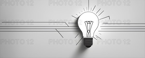 Minimalist wallpaper illustration depicting visual language for innovation, AI generated