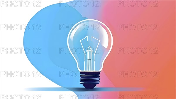Minimalist wallpaper illustration depicting visual language for innovation, AI generated