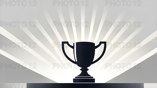 Minimalist illustration depicting visual language for success, AI generated