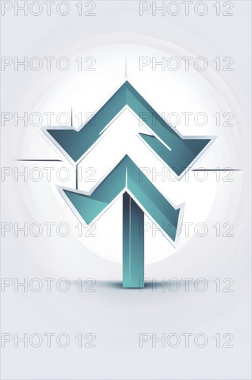 Minimalist illustration depicting visual language for success, AI generated