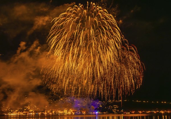 Fireworks, lake, lake festival, Zell am See, Pinzgau