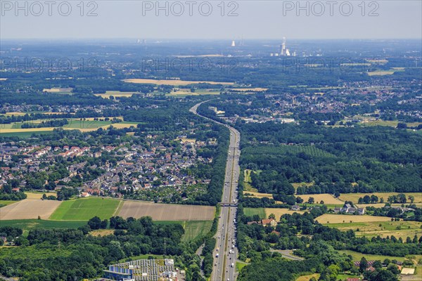 Motorway A2 in the area of Recklinghausen. Ruhr area, North Rhine-Westphalia, Germany, Europe