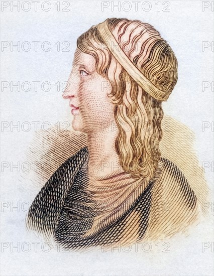 Lucius Apuleius Platonicus, born between 123 and 125, died around 180, Platonic philosopher and Latin prose writer. From the book Crabbes Historical Dictionary, published in 1825, Historical, digitally restored reproduction from a 19th century original, Record date not stated