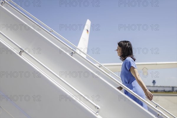 Annalena Bärbock (Alliance 90/The Greens), Federal Foreign Minister, photographed during a visit to the Bundeswehr Air Wing during the Foreign Minister's trip to Germany in Cologne, 30 July 2024