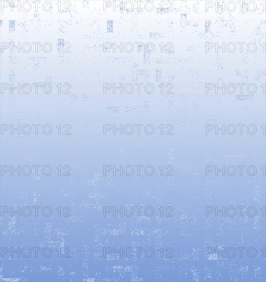 Digital art with a gradient from white at the top to blue at the bottom with a pixelated texture