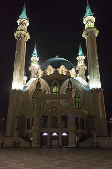 Famous tourist attraction, modern architecture in the center of Kazan. Islam and traveling