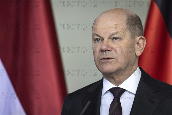 Olaf Scholz, Federal Chancellor, at a press conference in Berlin, 27 March 2024