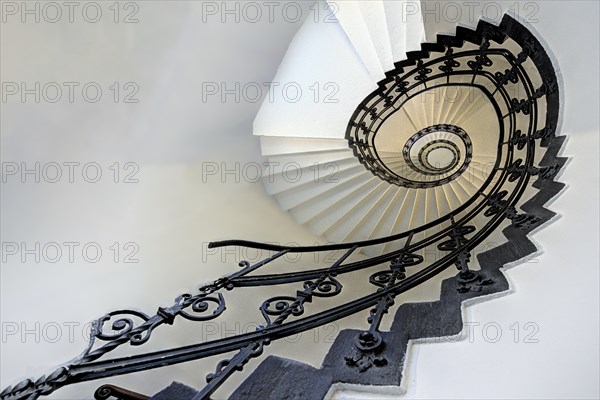 Staircase in old building, Hamburg, Germany, Europe