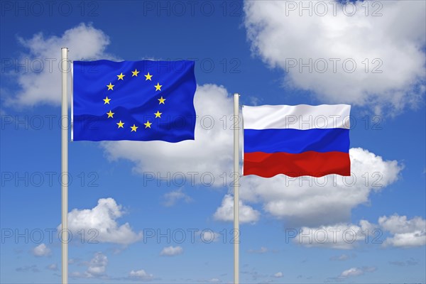 The flag of Europe and Russia, Studio