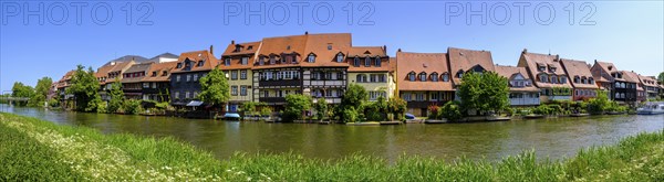 Regnitz with Kleinvenedig, Bamberg, Upper Franconia, Bavaria, Germany, Europe