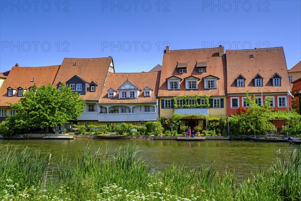 Regnitz with Kleinvenedig, Bamberg, Upper Franconia, Bavaria, Germany, Europe