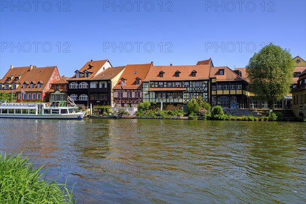 Regnitz with Kleinvenedig, Bamberg, Upper Franconia, Bavaria, Germany, Europe
