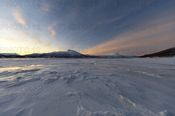 Dawn at Balsfjord, Norway, Europe