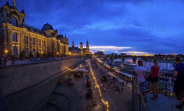 Brühl's Terrace for the city festival in Dresden