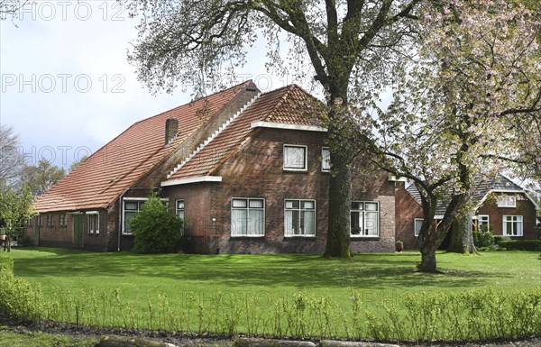 NL, Eesergroen: Spring characterises the landscape, towns and people in the province of Drenthe in the Netherlands. The picturesque village of Ees in Drenthe. NL, Eesergroen: Spring shapes the landscape, cities and people in the province of Drenthe in the Netherlands