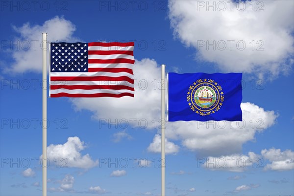The flag of the USA and New Hampshire, Studio