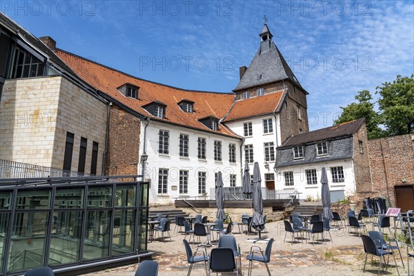 The castle in the castle park of Mörs, on the Lower Rhine, North Rhine-Westphalia, Germany, Europe